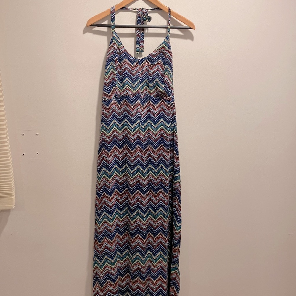 Forever 21 Halter Neck Long Maxi Dress Women Plus Size 1X